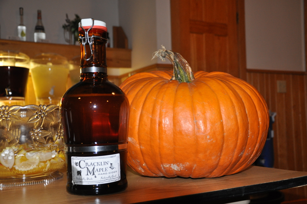 Cracklin' Maple Hard Cider from Black Bear for our toast 