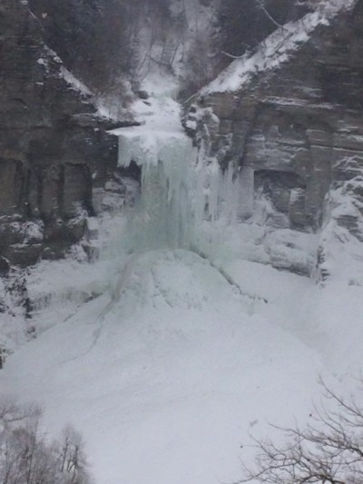 Taughannock Falls iced over : photo by Leah Kaller