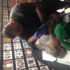 Molina working on Demian at Senzala Tattoo